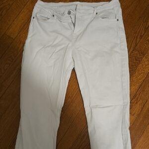 Old Navy White Boyfriend Jeans Distressed Style